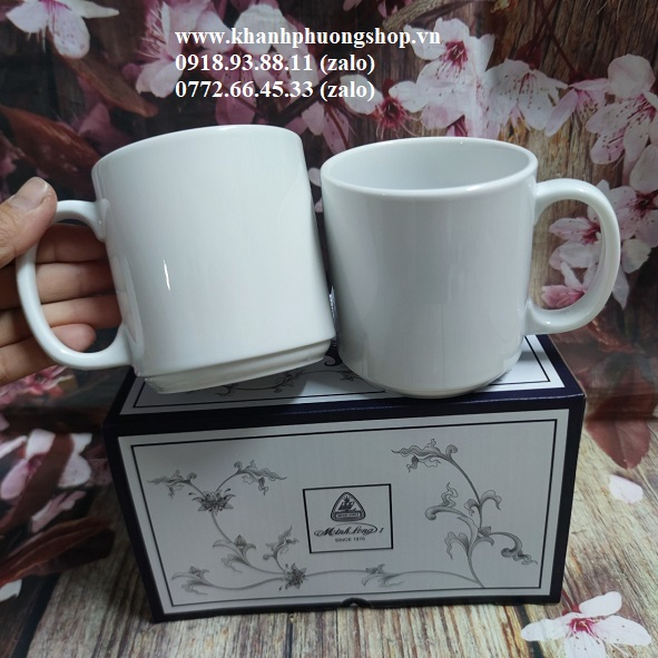 Ly sứ trắng Minh Long 0.35L - ly sứ trắng minh long