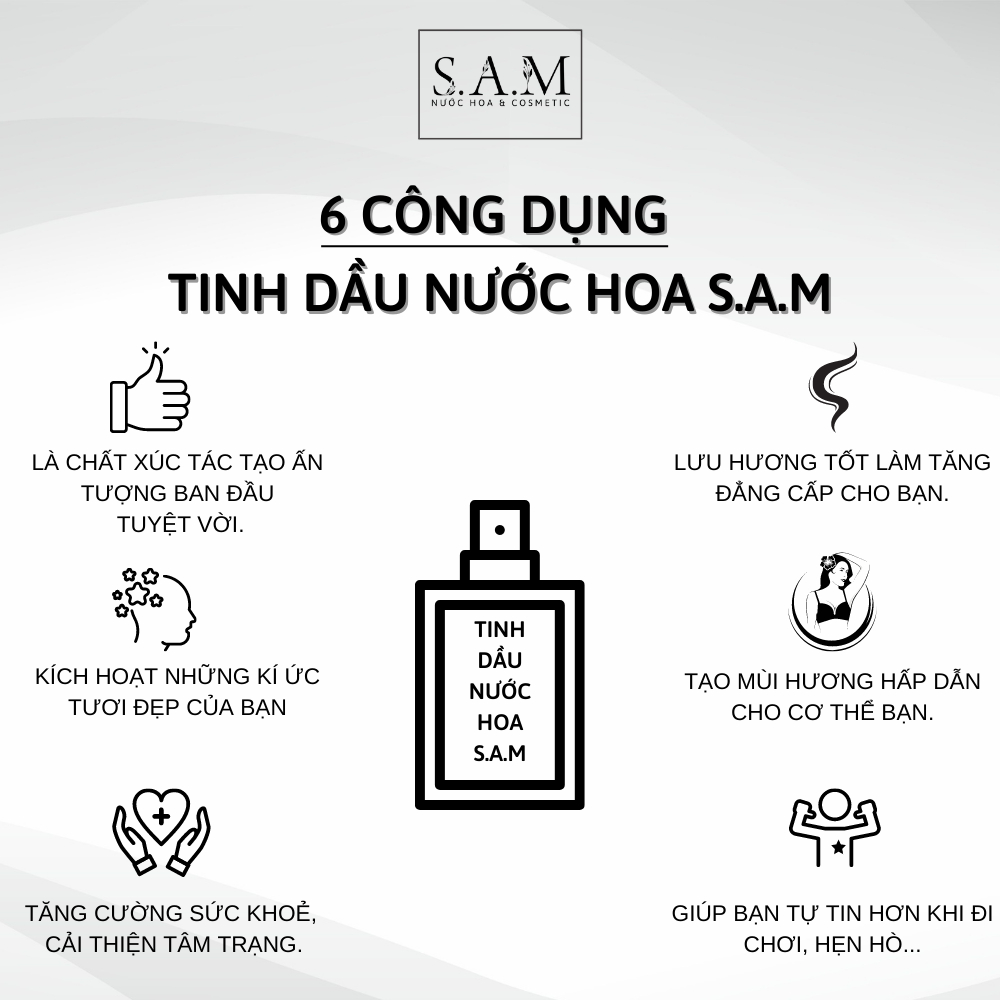 Nước Hoa Nam Nữ Unisex Rose 31 Chính Hãng S.A.M Perfume  EDP Hương Thơm Cuốn hút, Tinh tế Và Sang trọng- Chai Xịt 10ml
