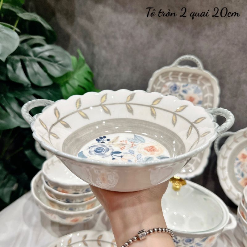 🌹Set bát đĩa hoa hồng tách lẻ🌹