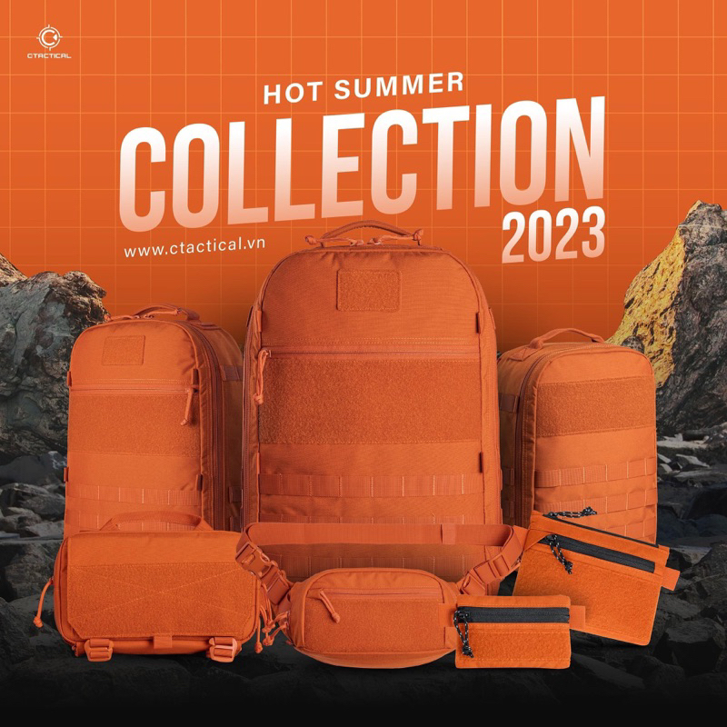 Bộ sưu tập HOT SUMMER Balo, túi chuyentactical - CT4, CT5, CT15, CT21 Burn orange