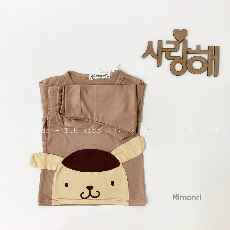 Bộ thun lạnh tay dài quần dài cho bé 5-18kg