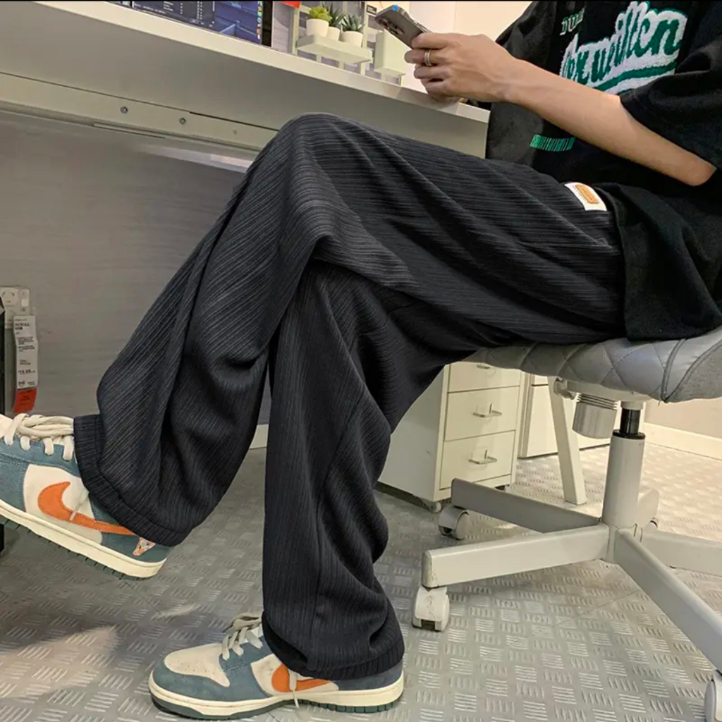 Quần Ống Rộng PROTEX Unisex chất liệu cotton Gân Thái dày dặn ,Quần dài Thêu Logo tạo điểm nhấn