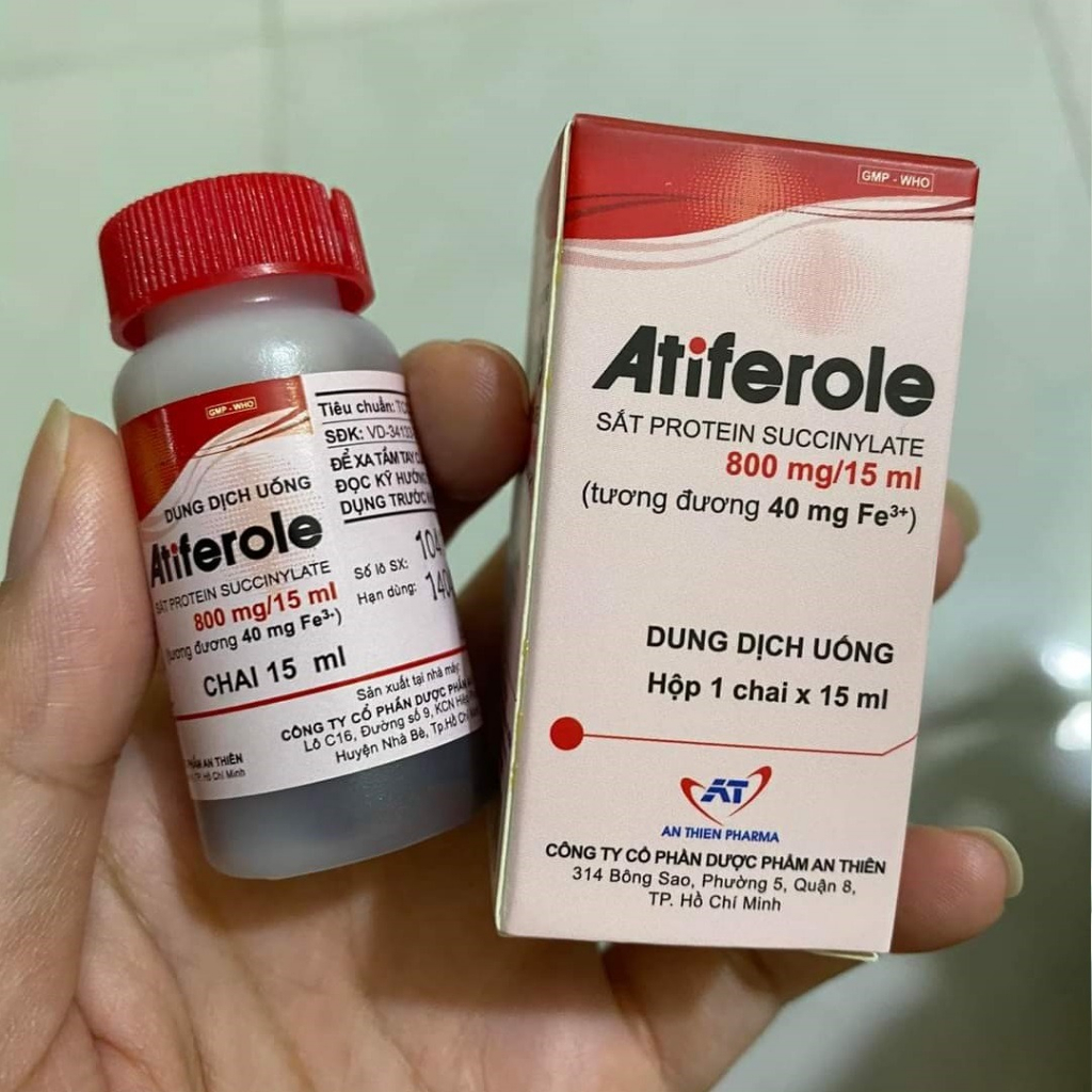 Sắt dạng nước Atiferole - bổ sung sắt hiệu quả dạng siro- chai 15ml