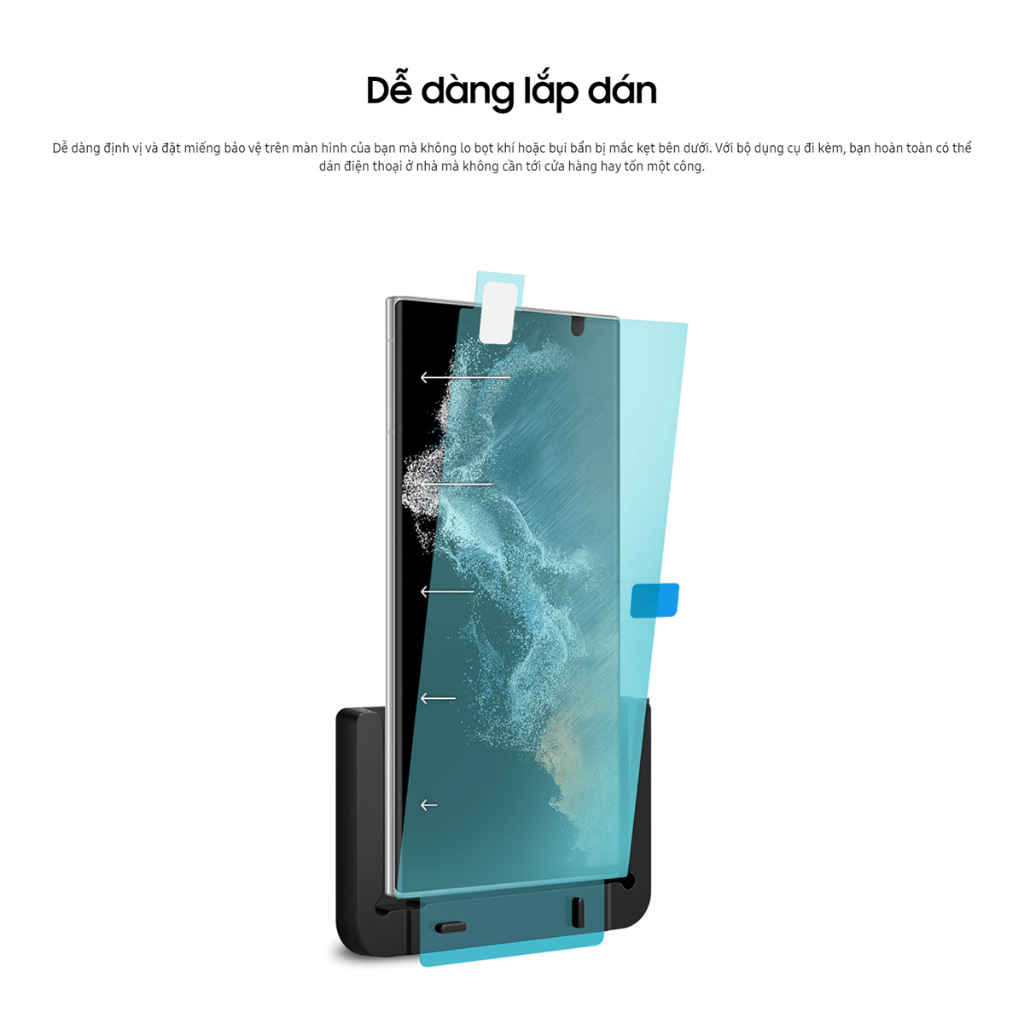 Dán màn hình Samsung Galaxy S22 Plus chính hãng Samsung bảo vệ full màn hình