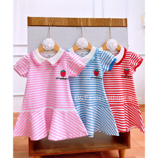 Váy kẻ sọc PoLo Lasco đuôi cá bé gái