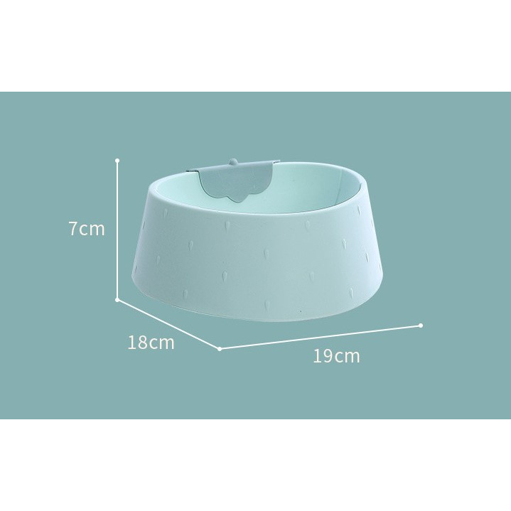 Chén ăn nhựa hình dâu cho chó mèo