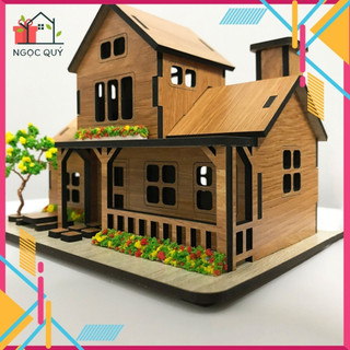  Mô Hình Nhà Gỗ 3D Ngôi Nhà Hạnh Phúc Decor Trang Trí Nhà Cửa  Đã Hoàn Thiện  