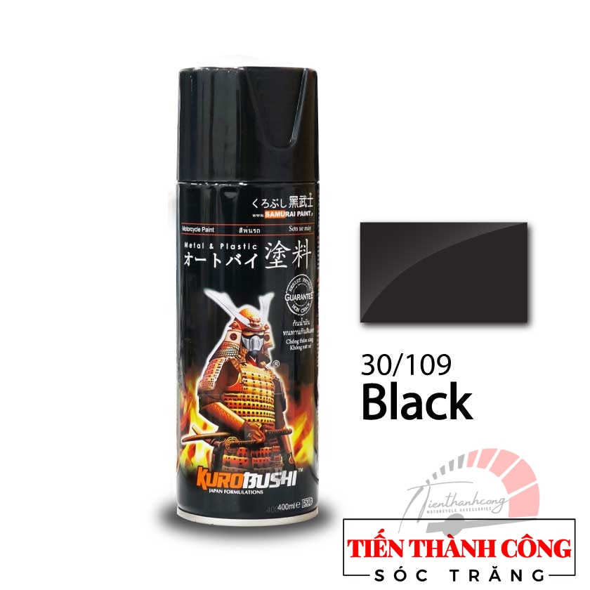 Sơn xịt Samurai Đen bóng (Mã: 109) (400ml)