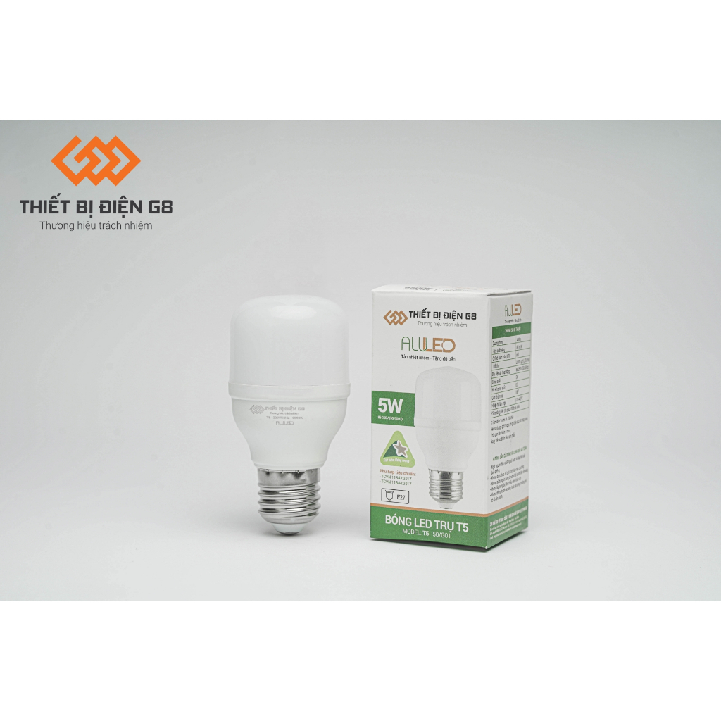 Bóng đèn led 5w 10w 15w bulb trụ tản nhiệt nhôm tiết kiệm điện siêu sáng T5 T10 T15