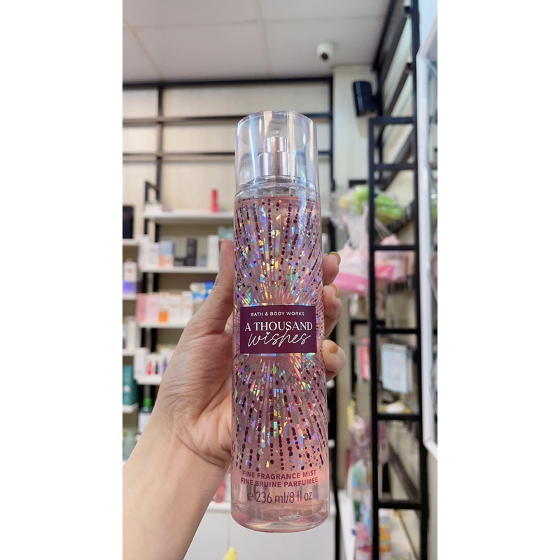 ♥️ Xịt thơm toàn thân 𝗕𝗢𝗗𝗬 𝗠𝗜𝗦𝗧 𝗕𝗔𝗧𝗛 𝗔𝗡𝗗 𝗕𝗢𝗗𝗬 𝗪𝗢𝗥𝗞𝗦-A THOUSAND WISH 236ML