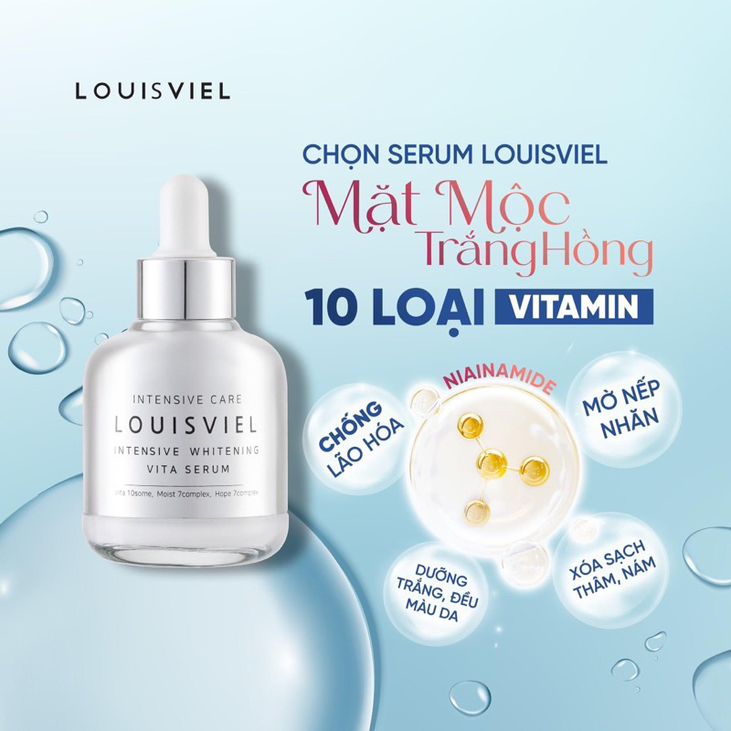 Huyết Thanh Dưỡng Trắng Xóa Tàn Nhang Mờ Thâm Nám Serum LouisViel 50ml