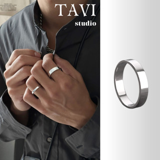 Nhẫn Nam Nữ Trơn Basic Plain Ring Bản Nhỏ Phụ Kiện Thời Trang Cao Cấp Tavi Studio - Nhẫn Cặp Đôi Unisex Titan Không Gỉ