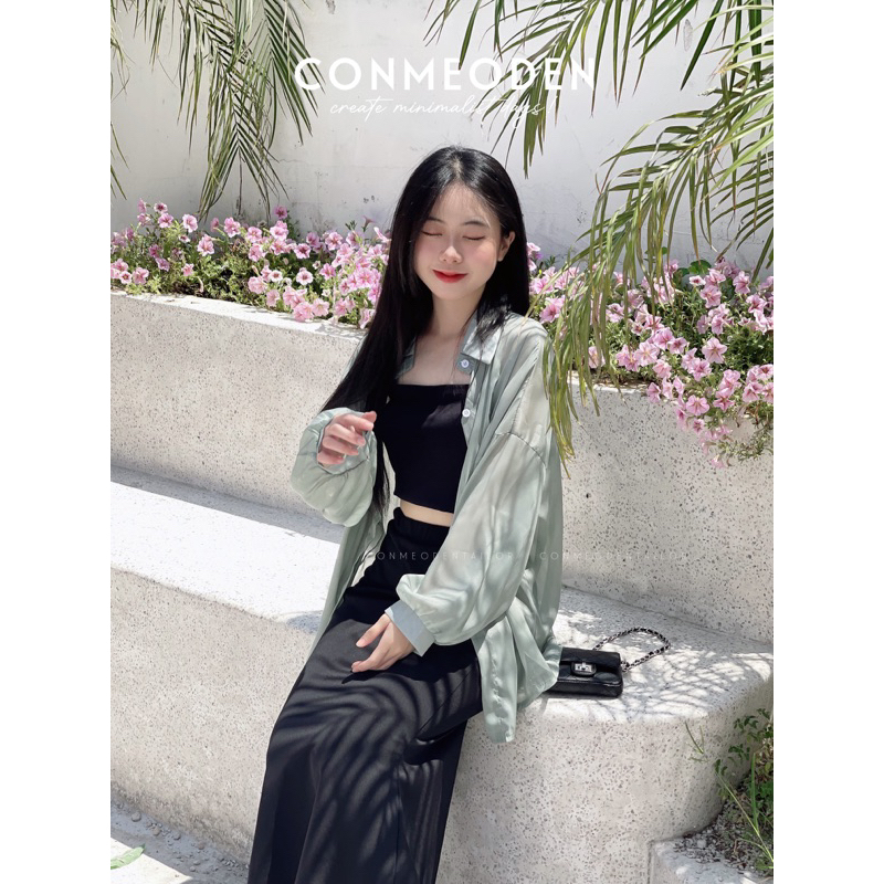 Set Áo Khoác Voan Mịn Mát Chân Váy Đuôi Cá Tôn Dáng CONMEODEN