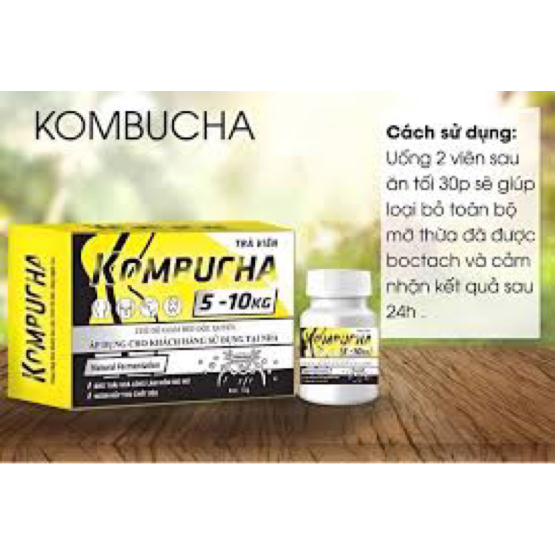 Xổ Mỡ Giảm Cân KOMBUCHA - xổ mỡ vành ruột -Giảm 5-10kg Kèm Thẻ Bảo Hành