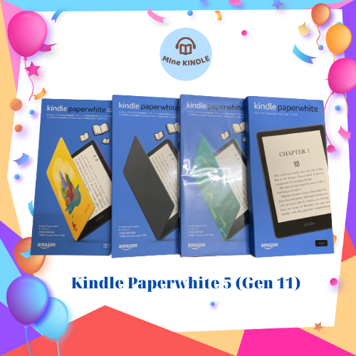 {MIne KINDLE} NEW 100% | Máy đọc sách Kindle Paperwhite 5 (11th) màn hình 6.8inch 300PPI, có đèn vàng warmlight