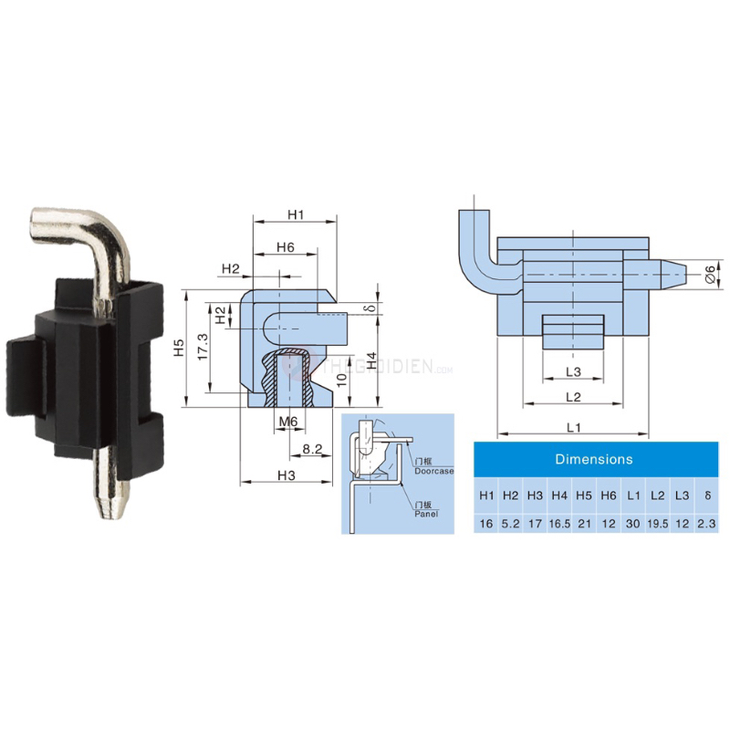 Bản lề HL 003-2