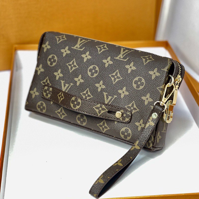Ví cầm tay LV nam- Clutch Nam khoá bảo mật full box