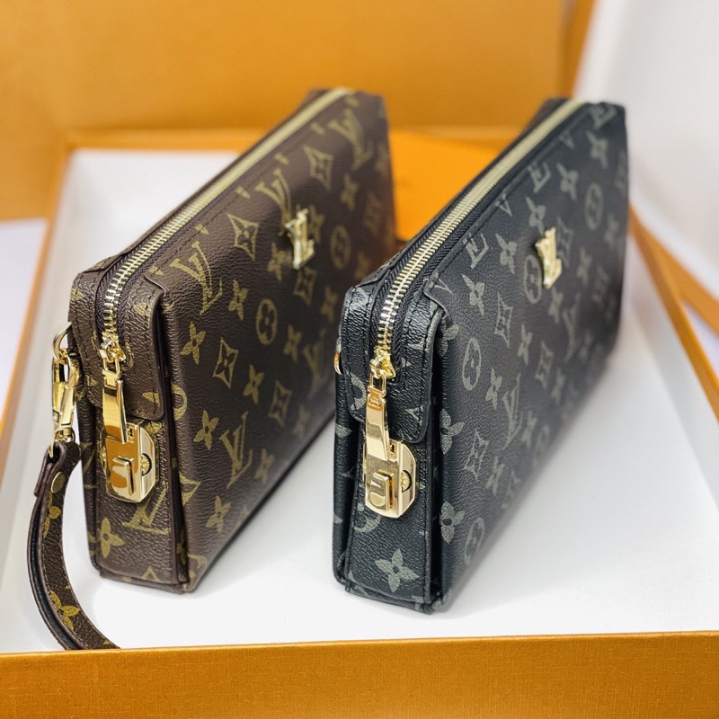 Ví cầm tay LV nam- Clutch Nam khoá bảo mật full box