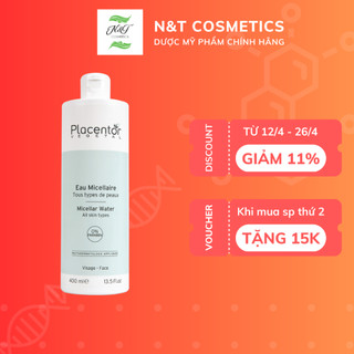 Nước Tẩy Trang Cho Mọi Loại Da Placentor Vegetal Micellar Water N&T Cosmetics 400ml