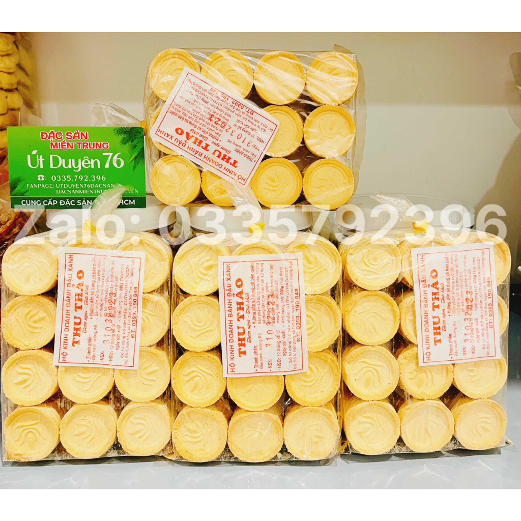 Bánh Đậu Xanh Nướng Quảng Ngãi Thơm ngon béo bùi bịch 200gr  - Tiệm Út Duyên 76 Đặc sản