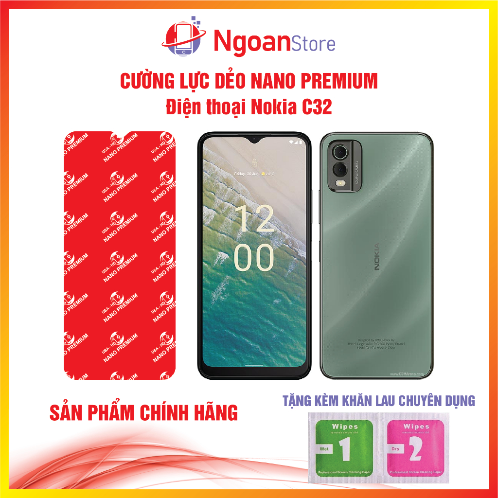 Cường lực dẻo Nano cho điện thoại Nokia C32 - Ngoan Store