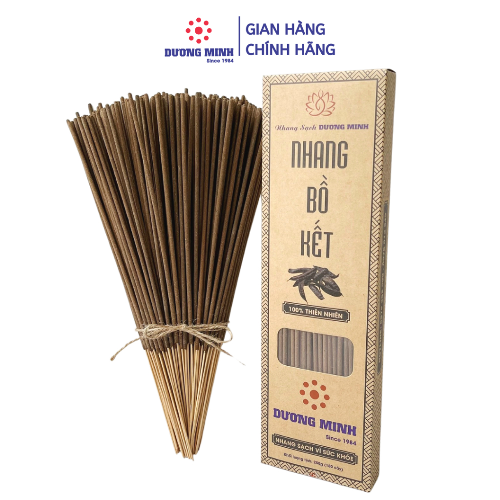 Nhang bồ kết Dương Minh nhang thơm 20cm 30cm 100% tự nhiên - Nhang thắp cúng, đuổi muỗi, xông nhà, khử khuẩn