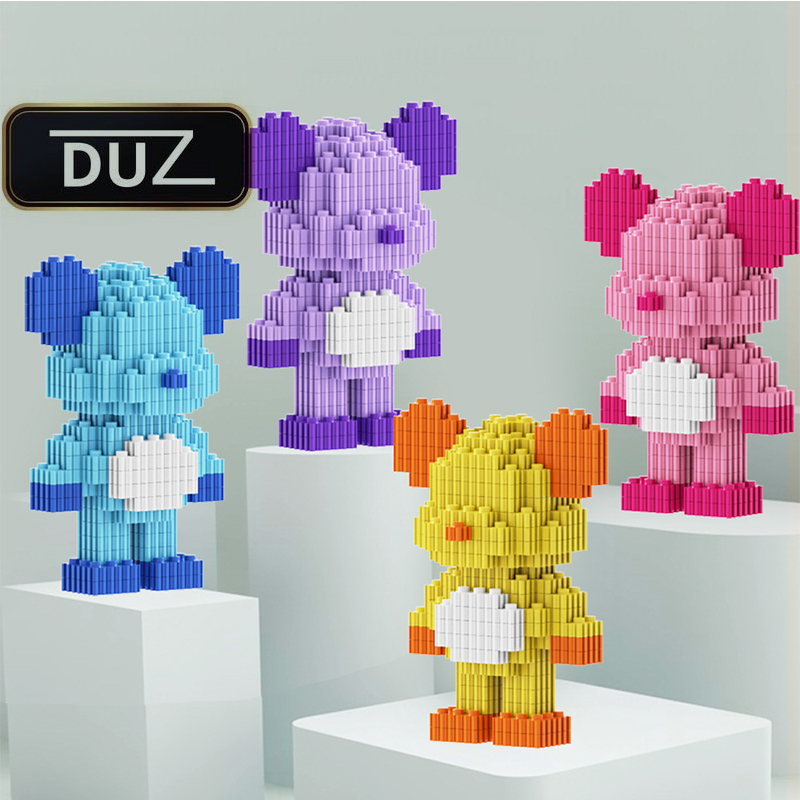Lego mô hình lắp ráp bearbrick mini 12cm DUZ đồ chơi xếp hình nhiều nhân vật dành cho bé trai bé gái