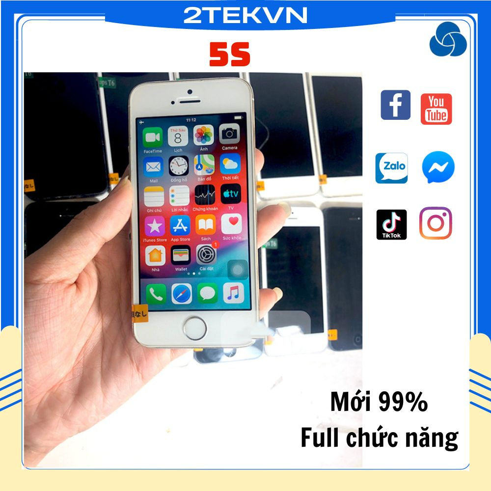 Điện thoại dùng full tất cả chức năng lP5S máy 99% bảo hành 12 tháng