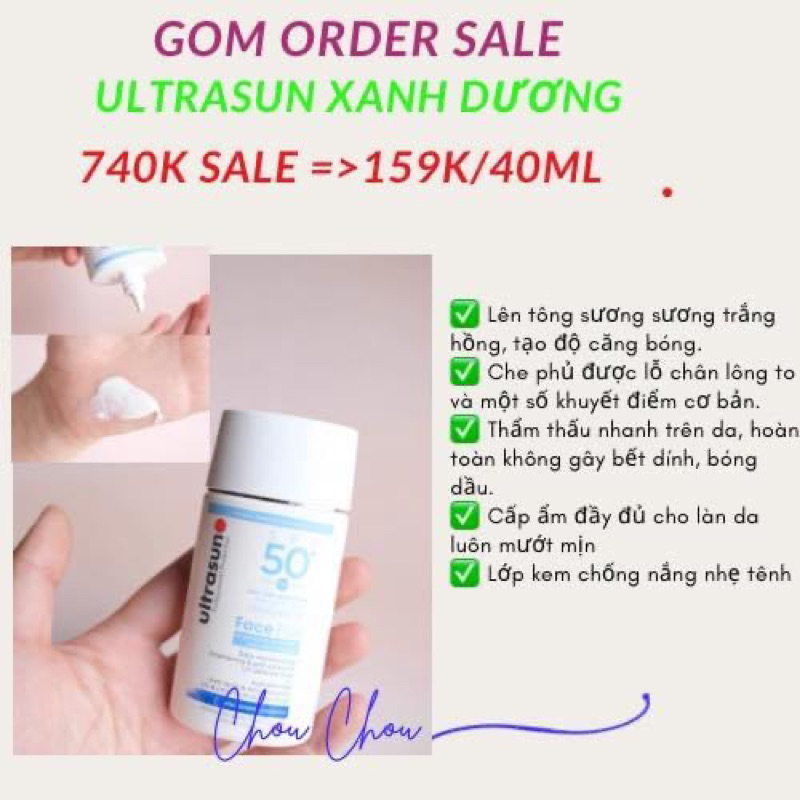 Kem chống nắng ULTRASUN xanh dương 40ml unbox