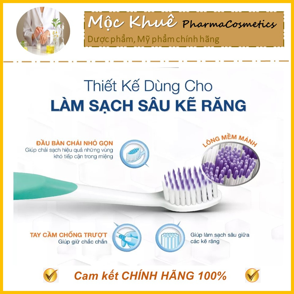 Bàn chải đánh răng lông mềm Sensodyne Deep Clean chính hãng cho răng nhạy cảm, răng niềng, chảy máu chân răng