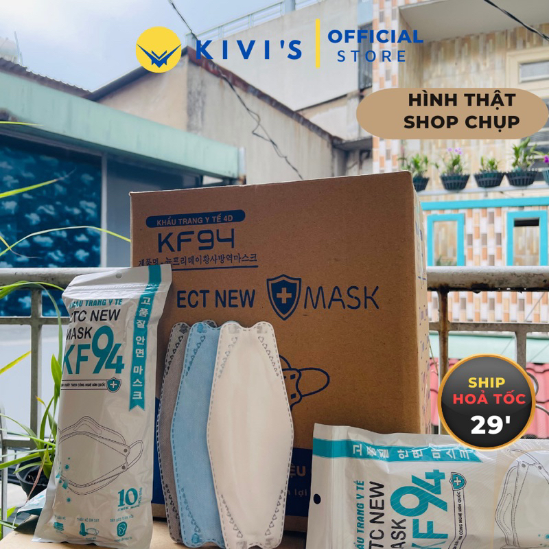 Sỉ thùng 300 chiếc khẩu trang y tế 4 lớp cao cấp KF94 TEANA Sky Mask ôm sát mặt lọc sạch bụi bẩn