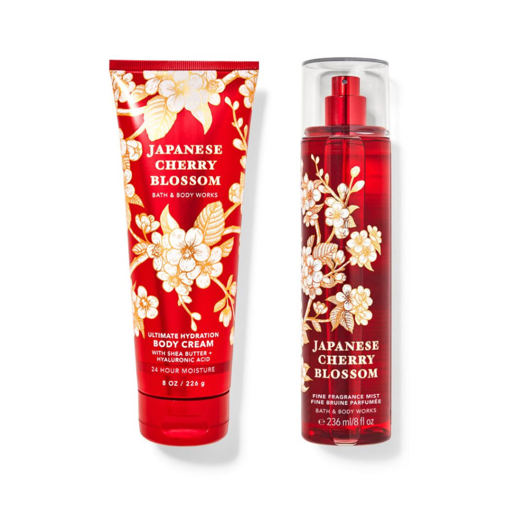 Xịt Thơm, Lotion Dưỡng Thể Hương Anh Đào Bath & Body Works Japanese Cherry Blossom Fine Fragrance Mist, Body Lotion