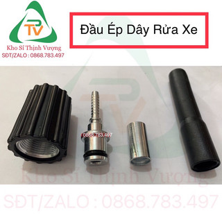 Đầu cos ren trong 22mm của dây xịt máy rửa xe mini gia đình cos ép dây rửa xe