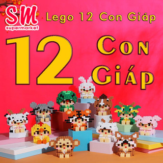 Combo bộ xếp hình lego 12 con giáp - đồ chơi thông minh
