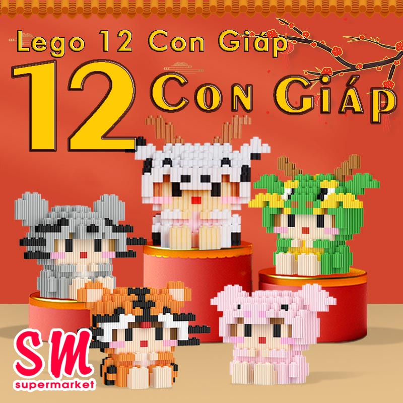 Combo Bộ Xếp Hình Lego 12 Con Giáp - Đồ Chơi Thông Minh