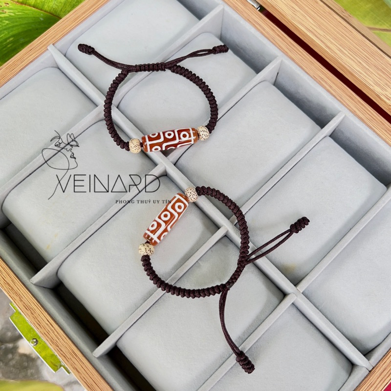 Vòng tay Dzi 9 mắt vòng tay tết dây