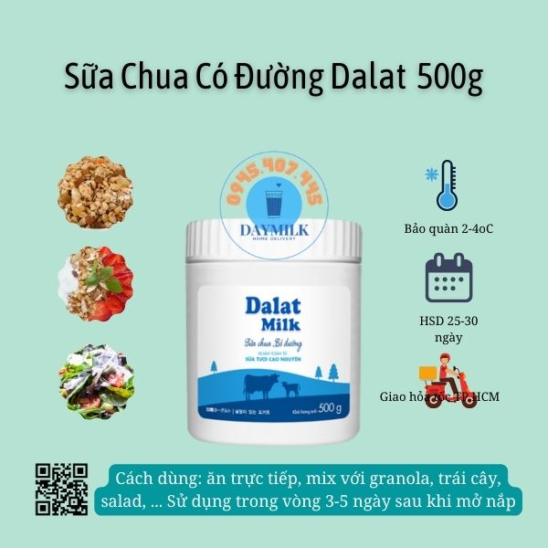 SỮA CHUA DALAT MILK 500G ( DALAT YOGURT 500G )