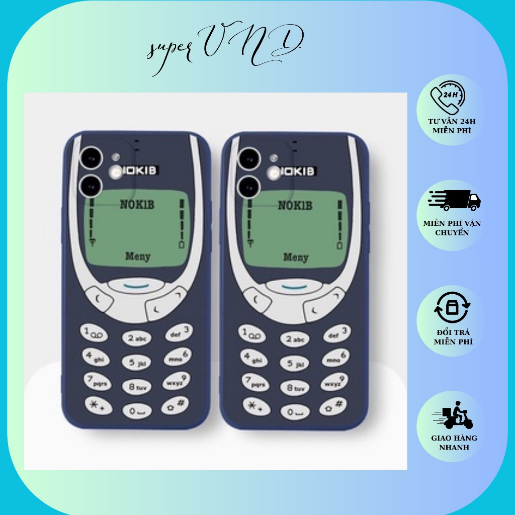 Ốp iphone hình điện thoại NOKIA N16,góc cạnh bo viền máy iphone 7plus/8plus/x/xr/xs/11/11pro/12/12pro