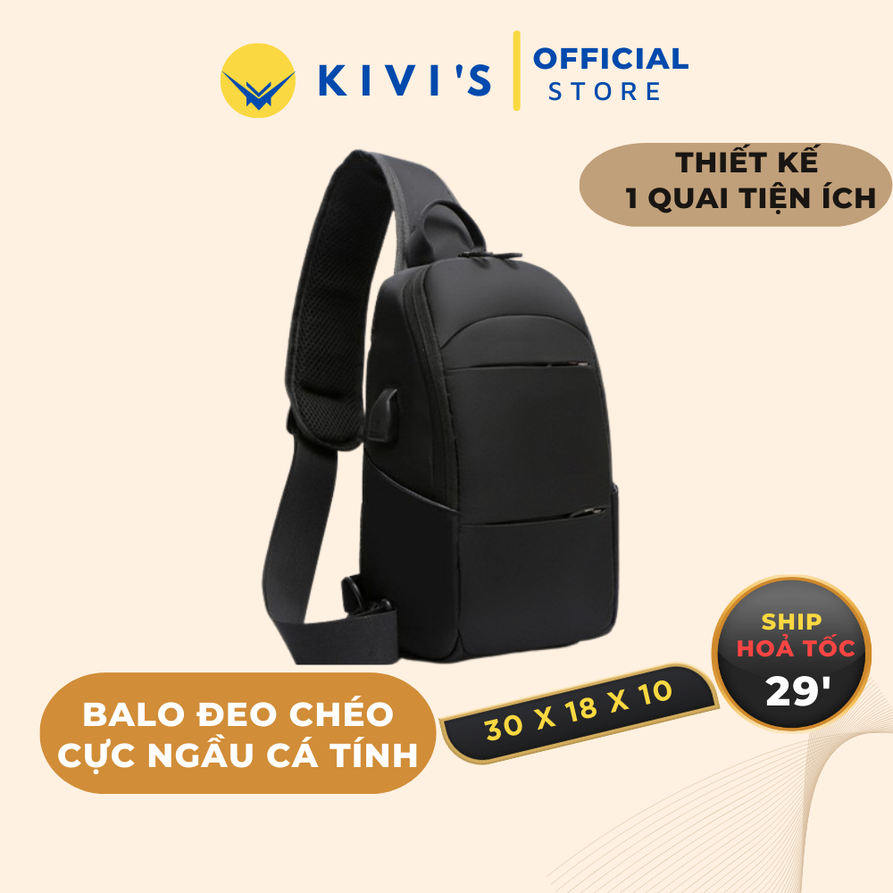 Túi Đeo Chéo Nam WEIXIER Chất Liệu Chống Nước Xịn, Cặp Da Đi Học, Đeo Vai Đi Làm Công Sở, Đựng I pad, Du Lịch - KIVI'S