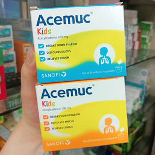 Acemuc long đờm , tiêu nhầy dạng bột hộp 30 gói