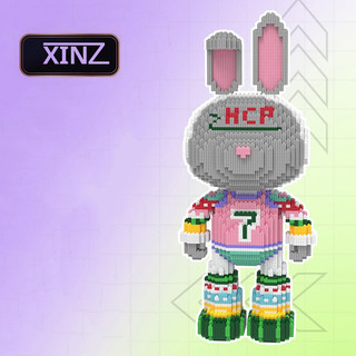 Mô hình lắp ráp lego thỏ bearbrick 53cm XINZ đồ chơi mô hình lắp ráp chất liệu nhựa ABS dễ thương