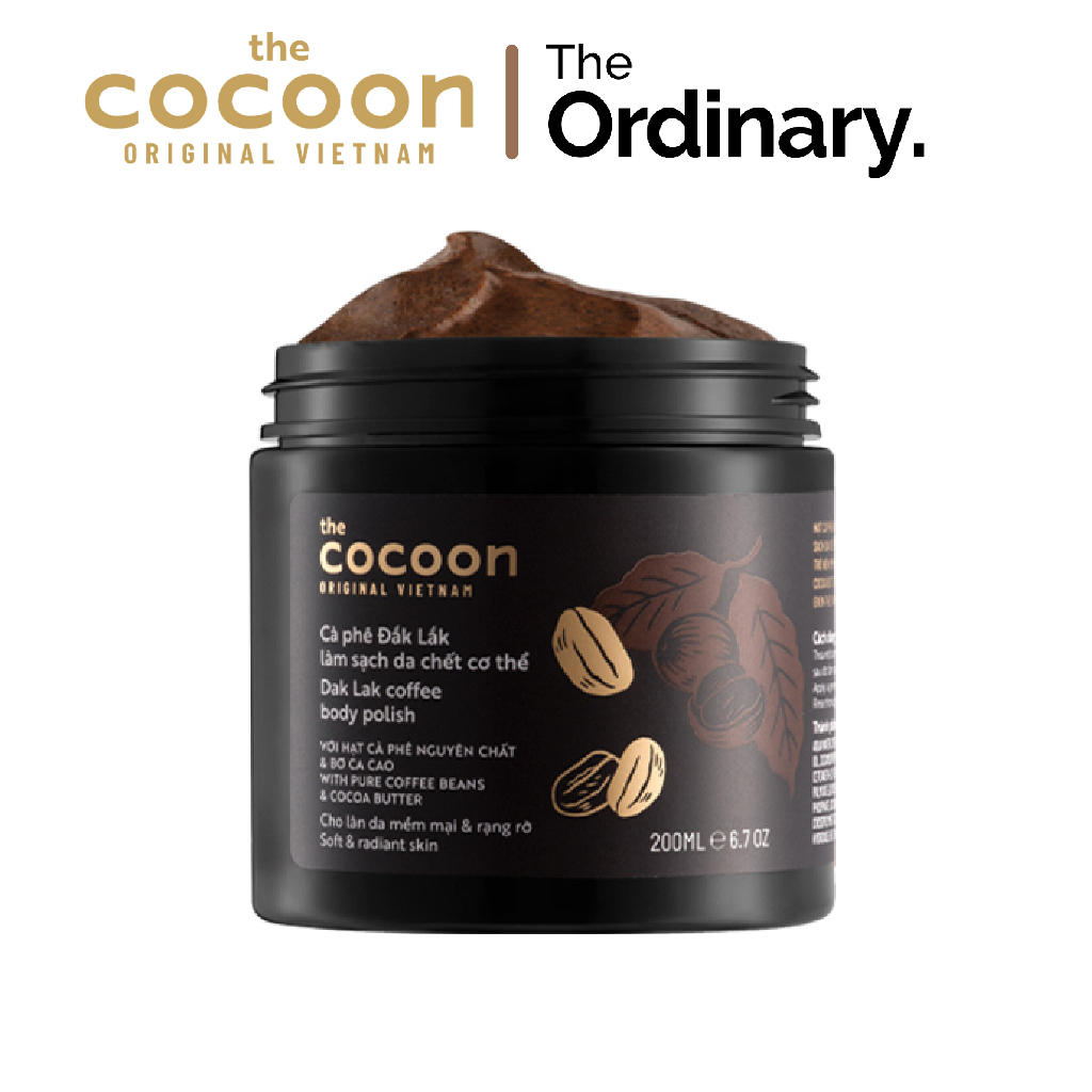 Tẩy da chết Body cà phê Cocoon cho làn da mềm mại và rạng rỡ 200ml
