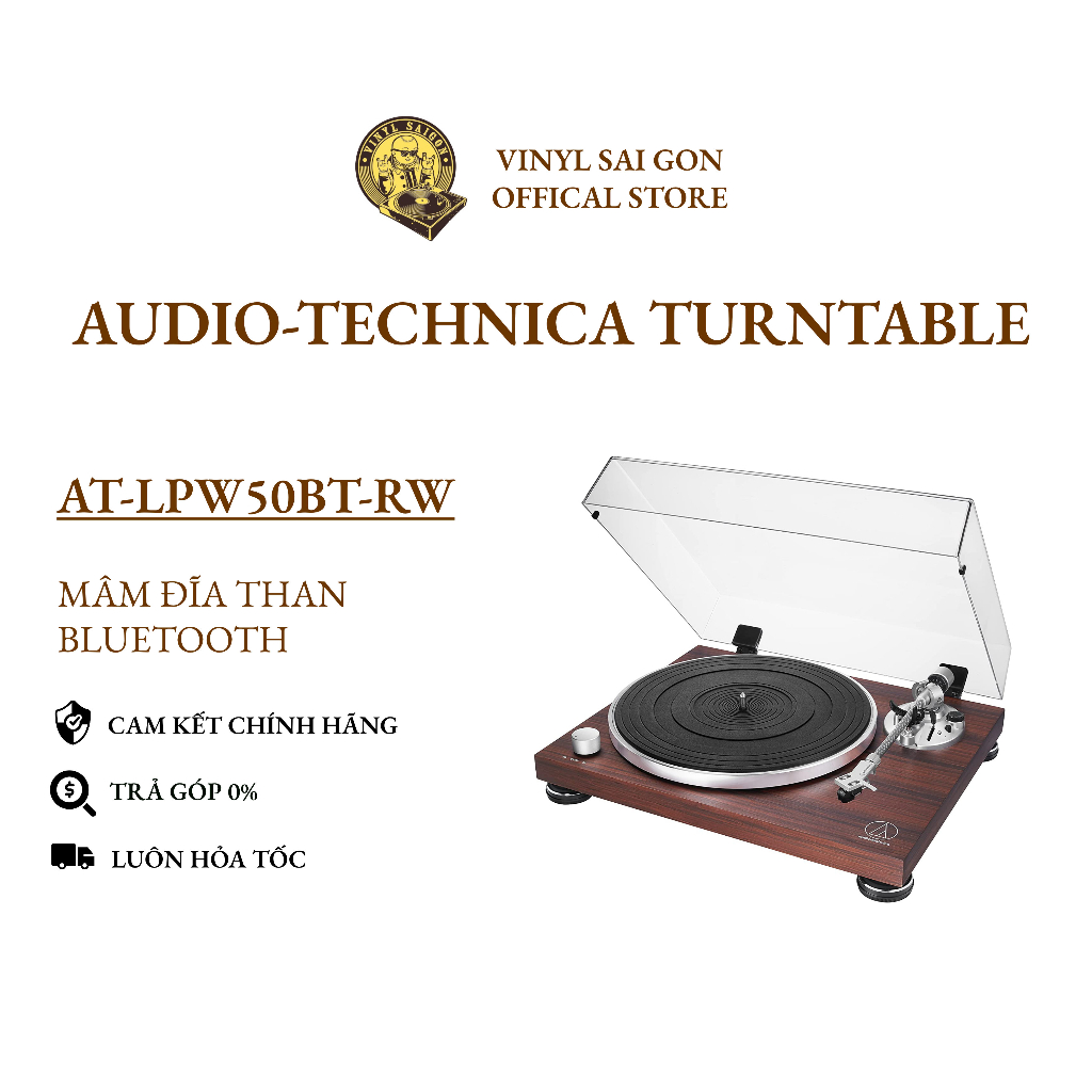 Mâm Đĩa Than Audio Technica AT-LPW50BT-RW