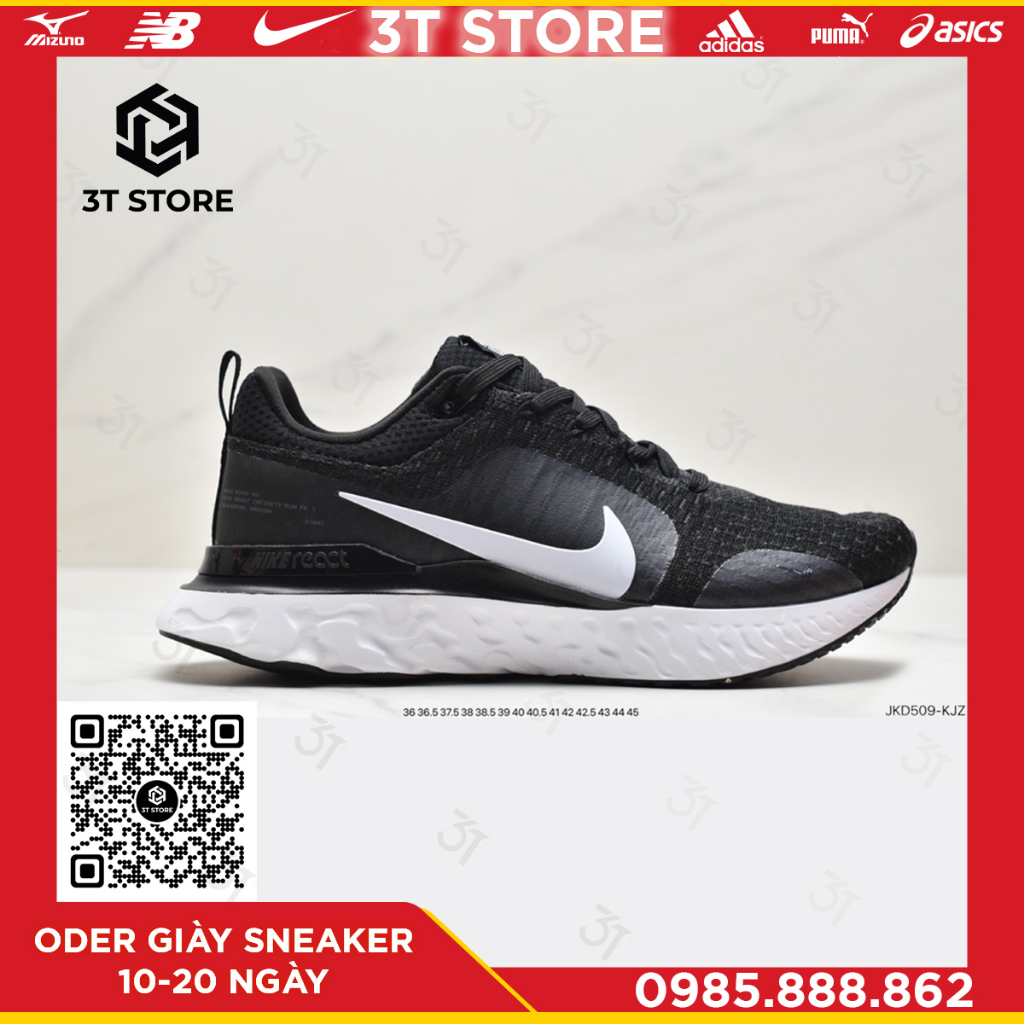 GIÀY SNEAKER MÃ SẢN PHẨM: DZ3014-009_NIKE REACT INFINITY RUN FK 3_FULL BOX_FREE SHIP