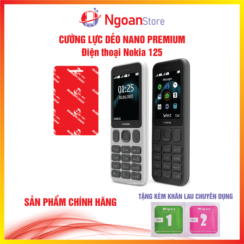 Cường lực dẻo Nano cho điện thoại Nokia 125 - Ngoan Store