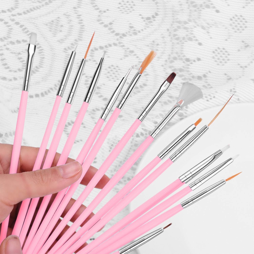 Bộ Cọ 15 Chiếc Trang Trí Móng Tay Chuyên Nghiệp - Set Cọ 15 Chiếc Chuyên Dụng Ngành Nail