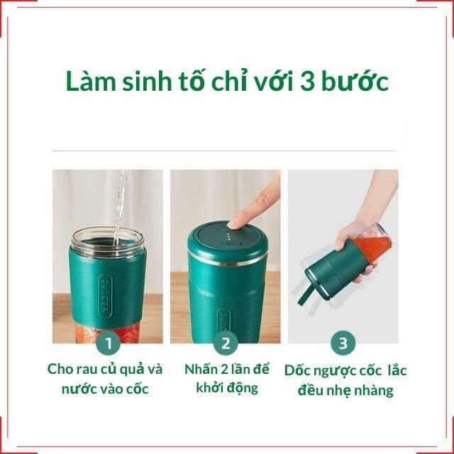 Máy xay sinh tố cầm tay mini đa năng ❤JUICER❤ máy xay cầm tay thịt đá Bảo Hành 12T Cốc Thủy Tinh 4 Lưỡi