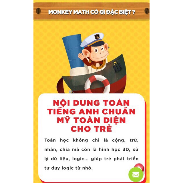 Toàn quốc [E-voucher] Mã học toán cho bé tại phần mềm Monkey Math - Kích hoạt ngay