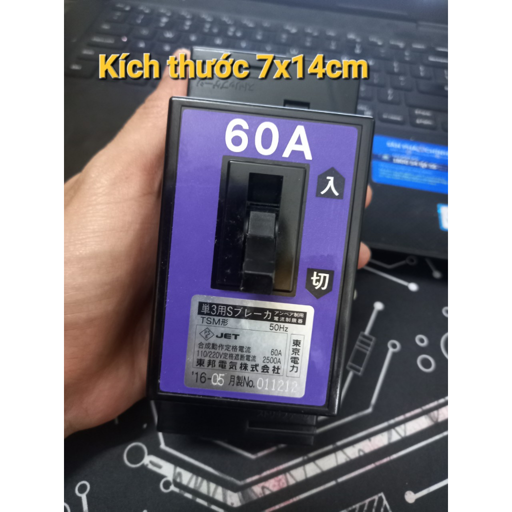 ÁT CB CHỐNG CHẬP ĐIỆN NHẬT BẢN NHẠY 1PHA 220V