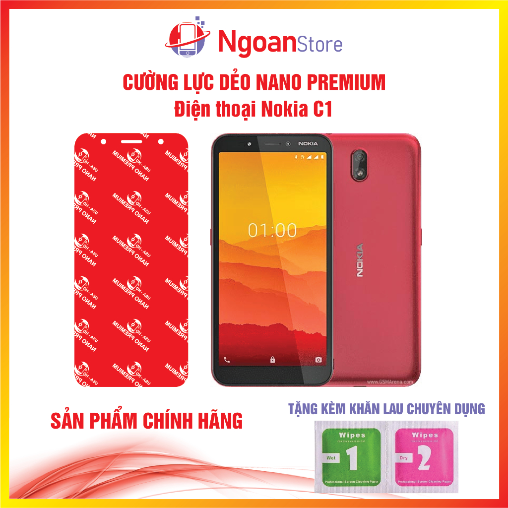 Cường lực dẻo Nano cho điện thoại Nokia C1 - Ngoan Store
